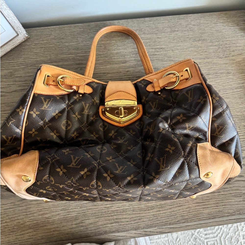 Louis Vuitton Monogram Quilted Shoulder Bag in Brown and Tan